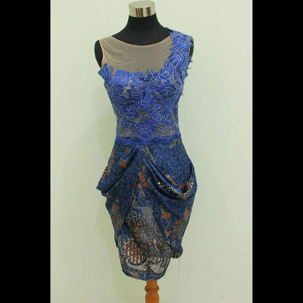 Mini Dress Batik Pesta 017