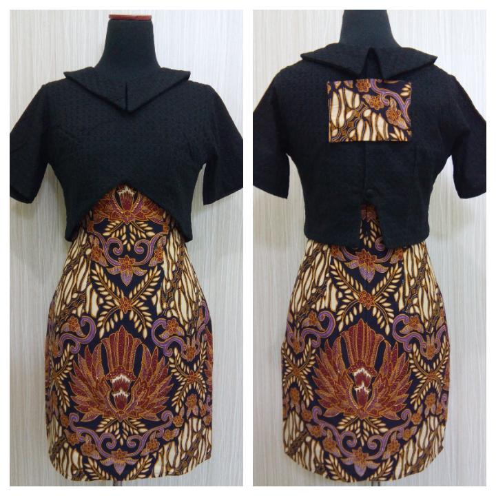 Baju Wanita Batik Modern Mini Dress Batik Iwan Tirta Bolero Katun Bordir