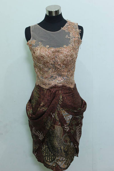 Mini Dress Batik Pesta 014