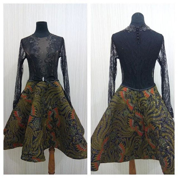 Dress Batik Nariswari Hitam