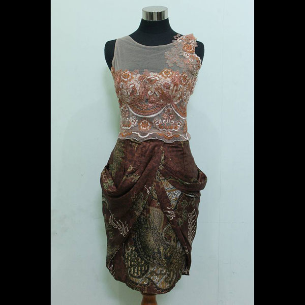 Mini Dress Batik Pesta 016