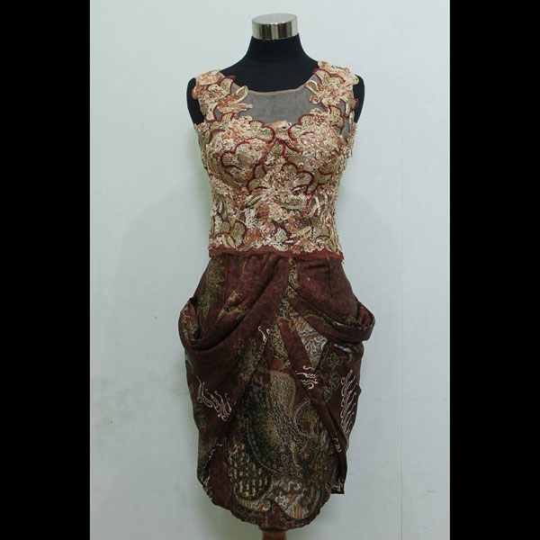 Mini Dress Batik Pesta 015